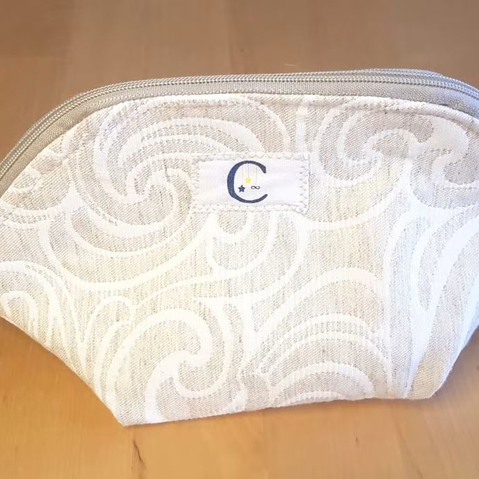 Trousse hexagonale coton beige
