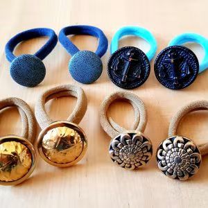 Lot de 2 élastiques "bouton" à cheveux