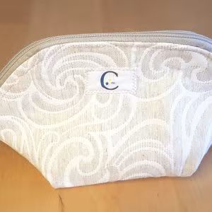 Trousse hexagonale coton beige