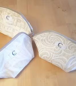 Trousse hexagonale coton beige