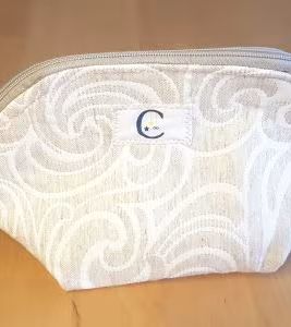 Trousse hexagonale coton beige