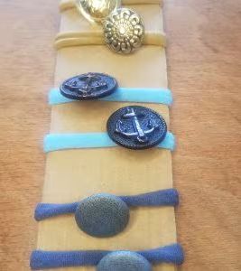 Lot de 2 élastiques "bouton" à cheveux