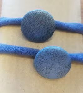 Lot de 2 élastiques "bouton" à cheveux