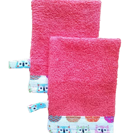 Lot de 2 gants de toilette d'apprentissage