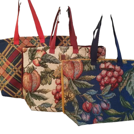 Grand sac cabas en tissu d'ameublement