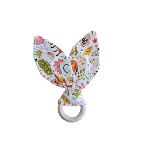 Hochet en bois "lapinou" - anneau en bois 5,5cm