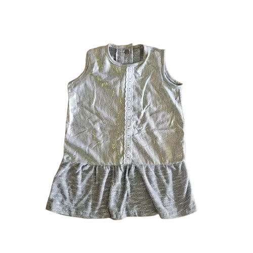 Robe taille basse argentée