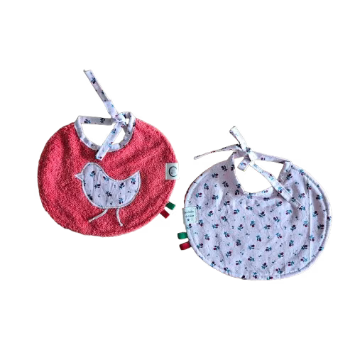 Lot de 2 bavoirs bébé rond 1er âge