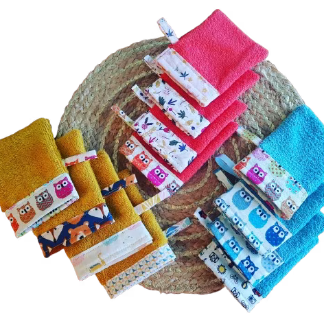 Lot de 2 gants de toilette d'apprentissage
