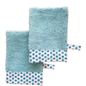 Lot de 2 gants de toilette d'apprentissage