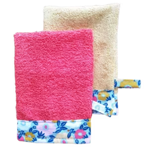 Lot de 2 gants de toilette d'apprentissage