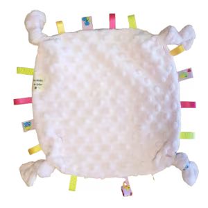Doudou à noeuds et étiquettes