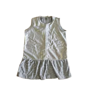 Robe taille basse argentée