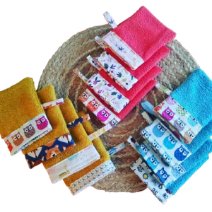 Lot de 2 gants de toilette d'apprentissage