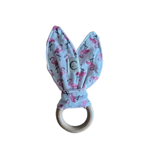 Hochet en bois "lapinou" - anneau en bois 7cm