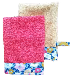 Lot de 2 gants de toilette d'apprentissage