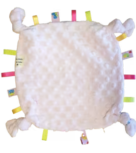 Doudou à noeuds et étiquettes