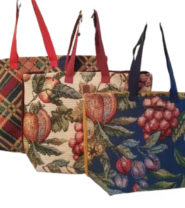 Grand sac cabas en tissu d'ameublement