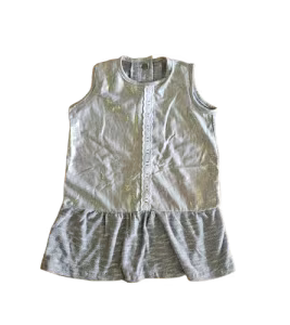 Robe taille basse argentée