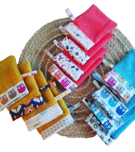 Lot de 2 gants de toilette d'apprentissage